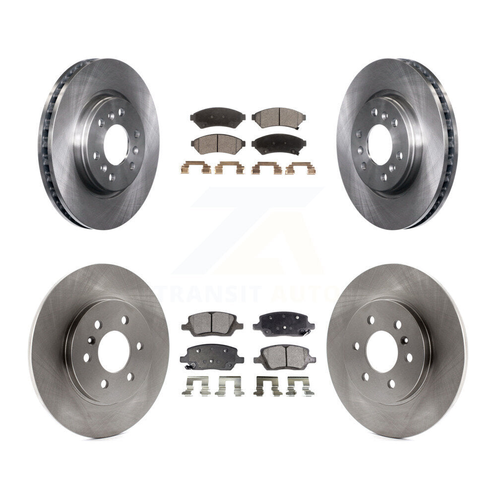 Front Rear Brake Rotors & Ceramic Pad Kit For Chevrolet Uplander Pontiac Montana