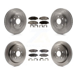 Front Rear Disc Brake Rotors And Ceramic Pads Kit For Cadillac CTS