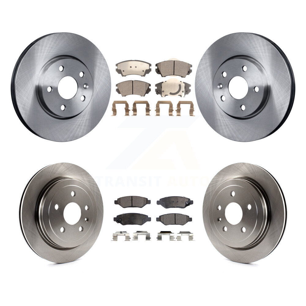 [Front+Rear] 2010-2015 Chevrolet Camaro LT LS Premium OE Brake Rotors & Ceramic Pads Kit For Max Braking