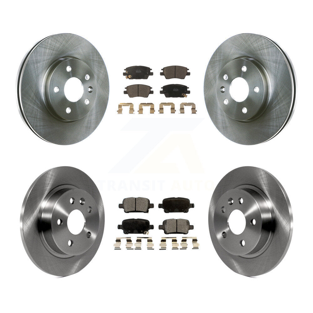 Front Rear Disc Brake Rotors And Ceramic Pads Kit For Chevrolet Cruze