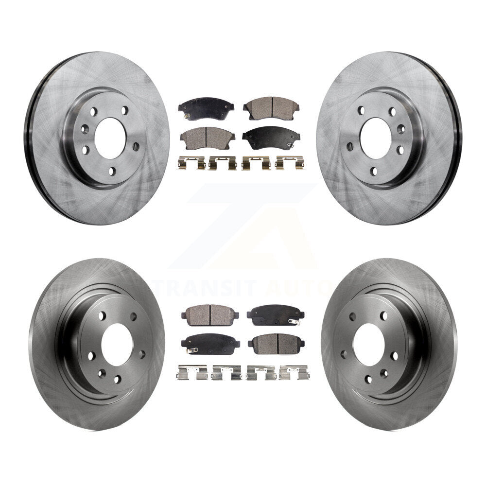 [Front+Rear] 2012-2013 Buick Verano Premium OE Brake Rotors & Ceramic Pads Kit For Max Braking