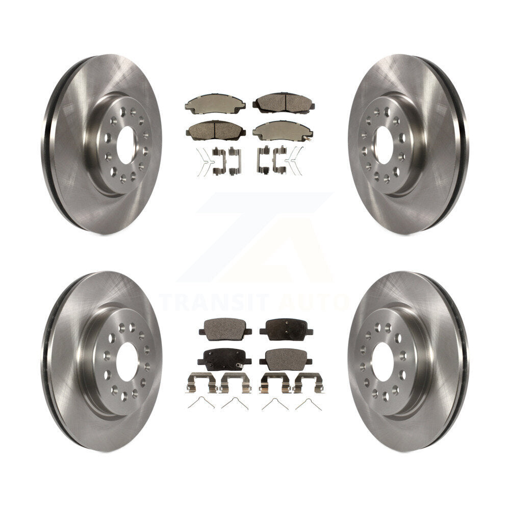 Front Rear Brake Rotor & Ceramic Pad Kit For Chevrolet Traverse GMC Acadia Buick