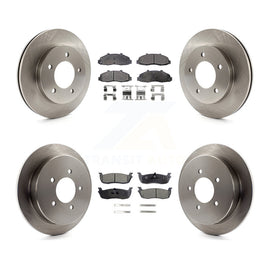 Front Rear Disc Brake Rotors And Ceramic Pads Kit For Ford F-150 4WD