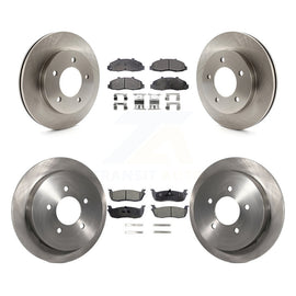 Front Rear Disc Brake Rotors And Ceramic Pads Kit For Ford F-150 Heritage 4WD