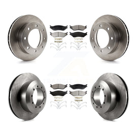[Front+Rear] 1999 Ford F-450 Super Duty F-550 Premium OE Brake Rotors & Ceramic Pads Kit For Max Braking