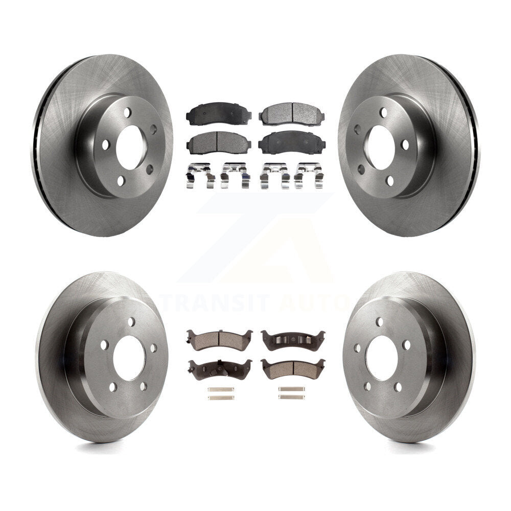[Front+Rear] 2001 Ford Explorer Sport 4WD Premium OE Brake Rotors & Ceramic Pads Kit For Max Braking
