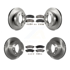 Front Rear Disc Brake Rotors Ceramic Pad Kit For Ford F-250 Super Duty F-350 4WD