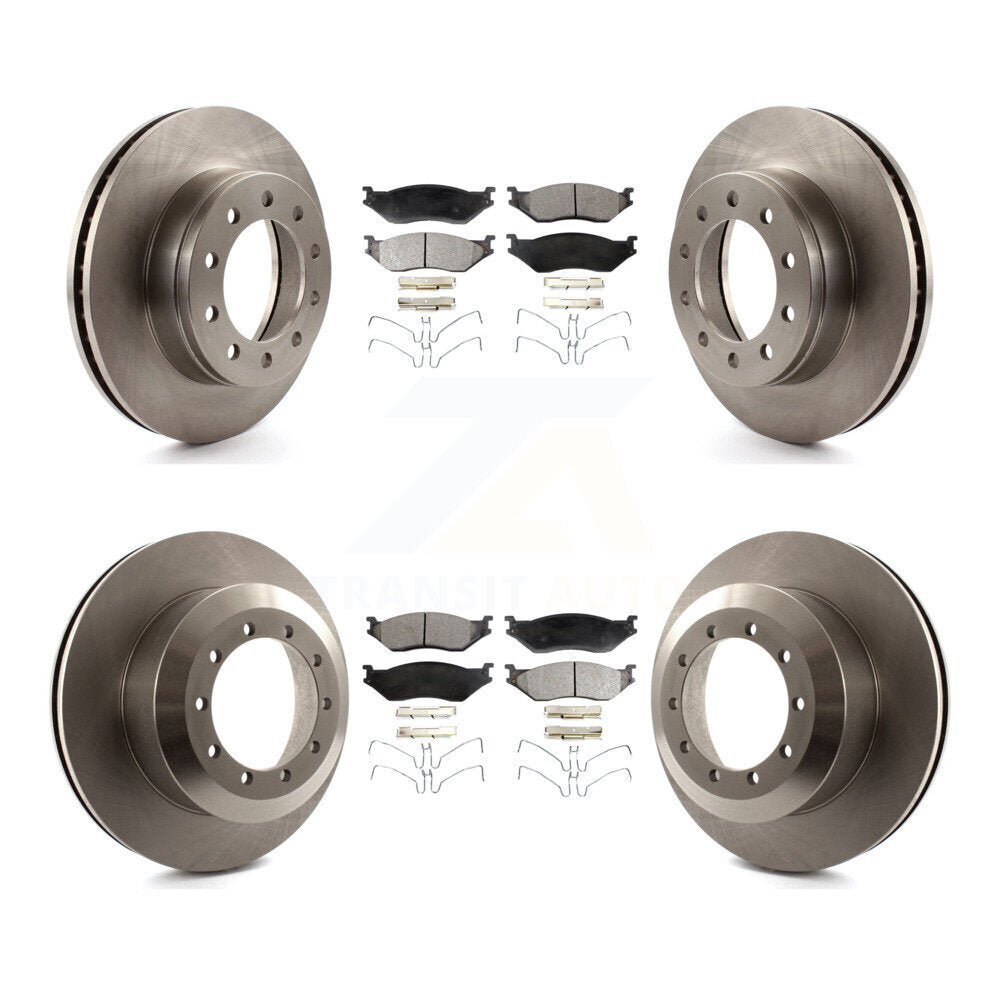 Front Rear Brake Rotor And Ceramic Pad Kit For Ford F-450 Super Duty F-550 CF500