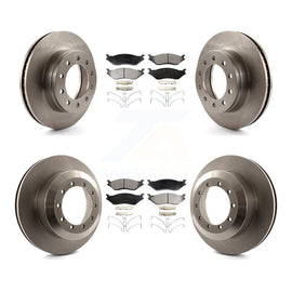Front Rear Brake Rotor And Ceramic Pad Kit For Ford F-450 Super Duty F-550 CF500