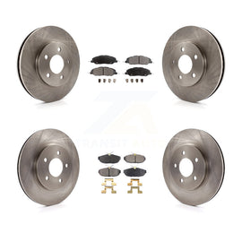 Rotors de frein à disque avant et arrière et kit de plaquettes en céramique pour Ford Mustang Base 2005-2010 