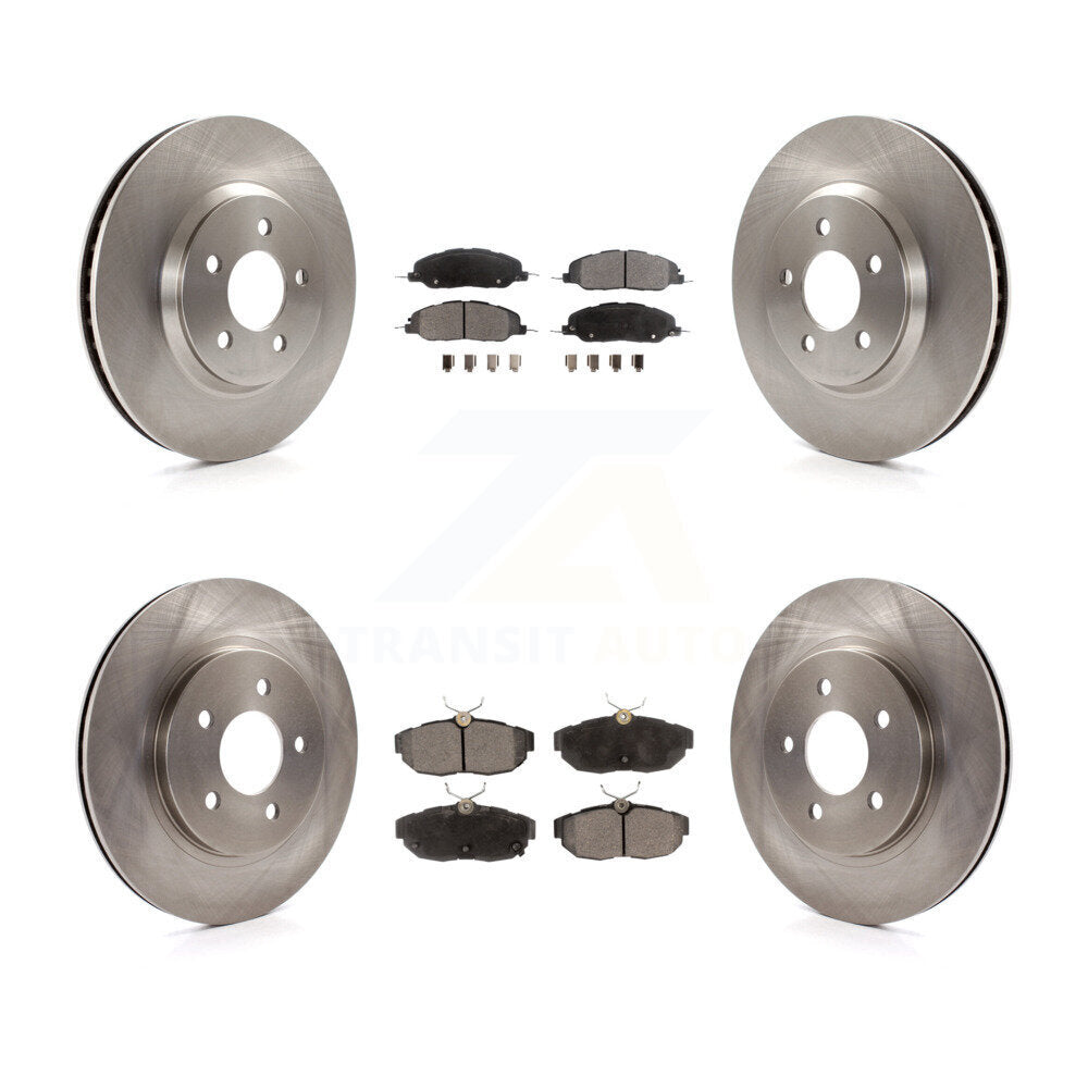 Front Rear Disc Brake Rotors And Ceramic Pads Kit For Ford Mustang