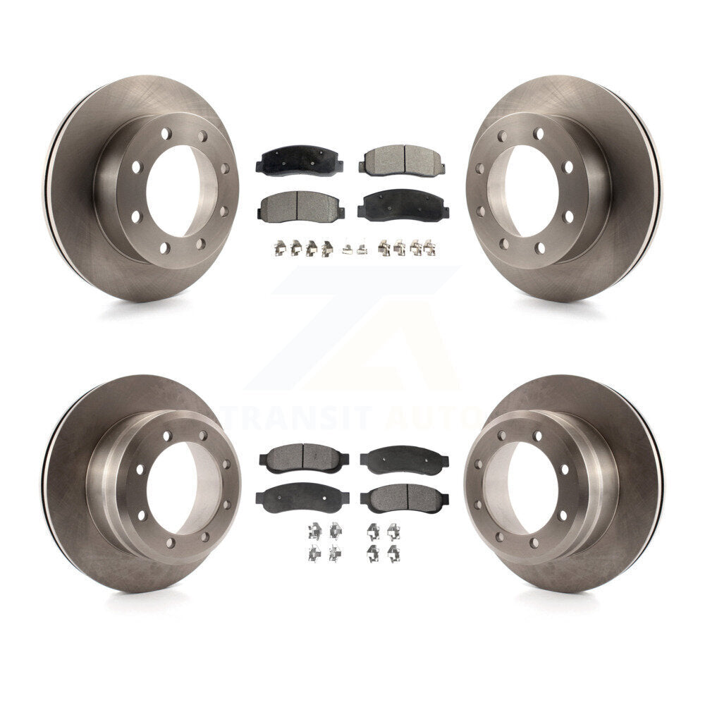 Kit de rotor de frein avant et arrière et plaquettes en céramique pour Ford F-350 Super Duty 4WD 2005-2007 
