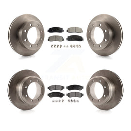Rotors de frein à disque avant et arrière et Kit de plaquettes en céramique pour Ford F-350 Super Duty F-450 