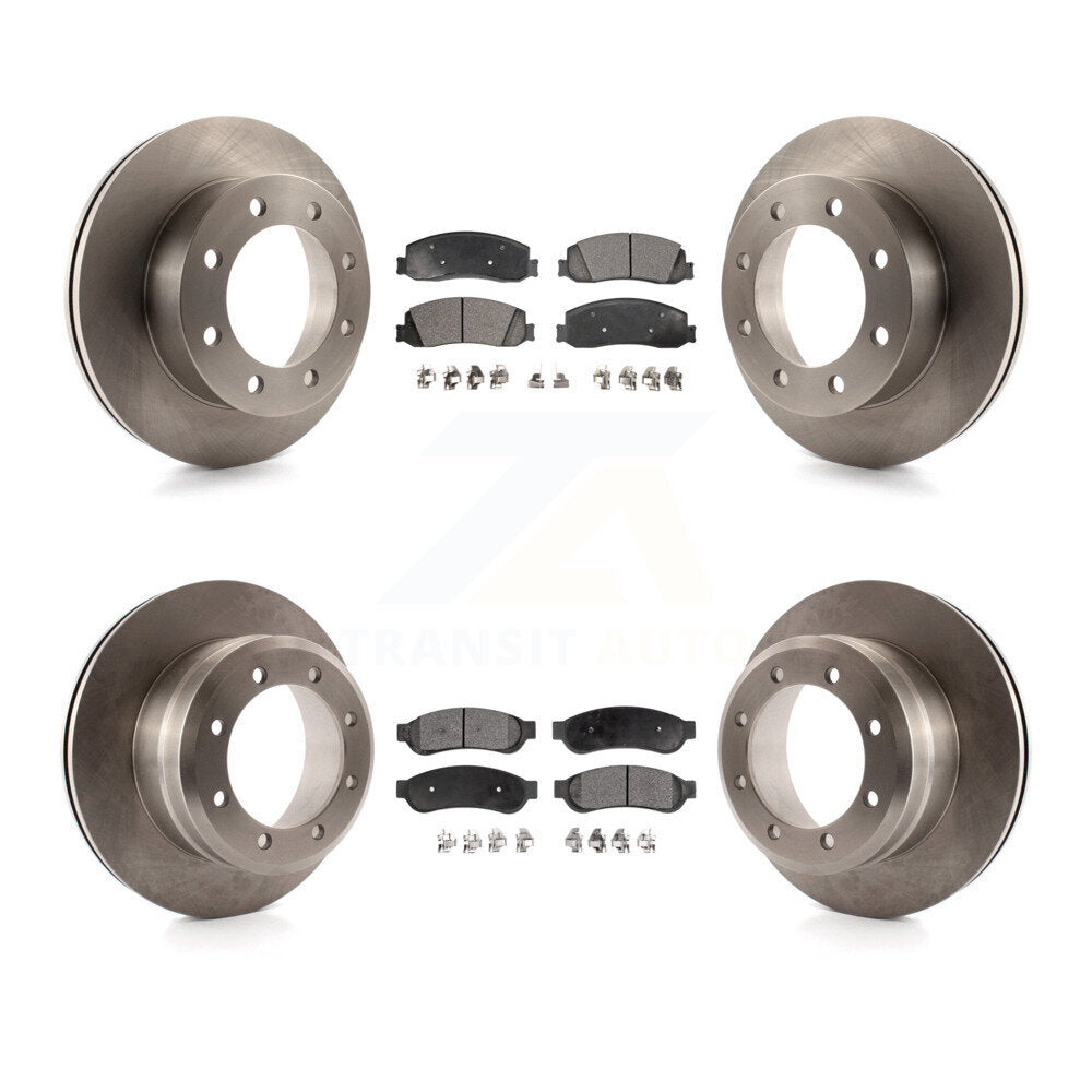 [Front+Rear] 2012 Ford F-350 Super Duty 4WD Premium OE Brake Rotors & Ceramic Pads Kit For Max Braking