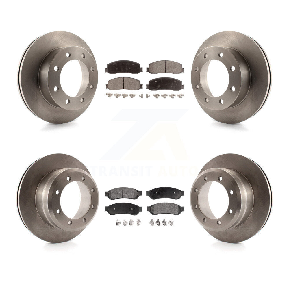 [Front+Rear] 2011 Ford F-350 Super Duty 4WD Premium OE Brake Rotors & Ceramic Pads Kit For Max Braking