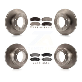 Rotor de frein à disque avant et arrière et Kit de plaquettes en céramique pour Ford F-350 Super Duty 4WD 2011 