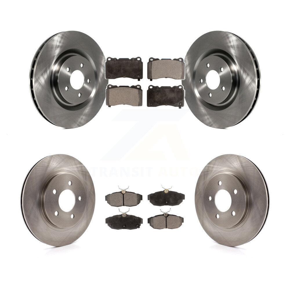 Front Rear Disc Brake Rotors And Ceramic Pads Kit For Ford Mustang