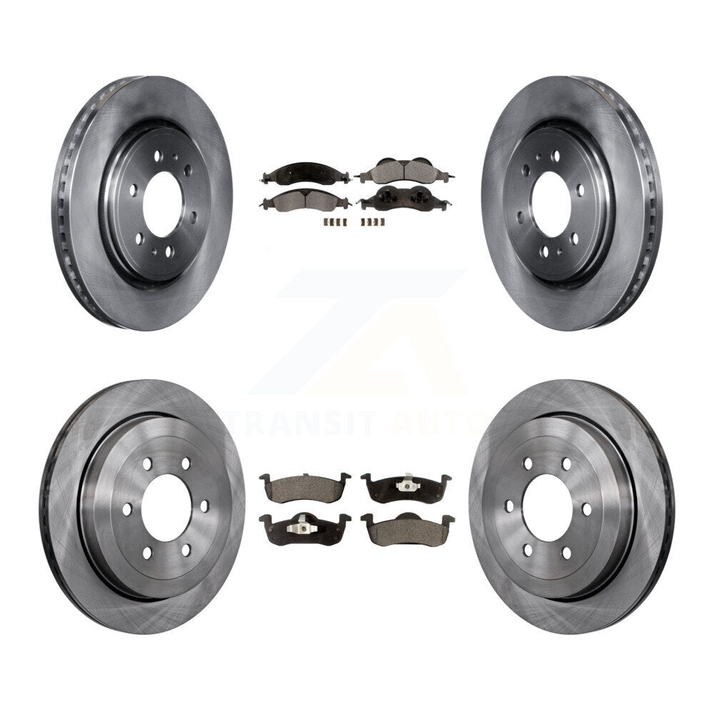 Front Rear Brake Rotor And Ceramic Pad Kit For Ford Expedition Lincoln Navigator