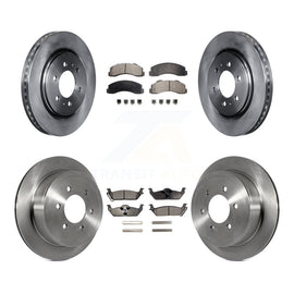 Kit de rotors de frein avant et arrière et plaquettes en céramique pour Ford F-150 10-11 avec 6 roues à ergots 