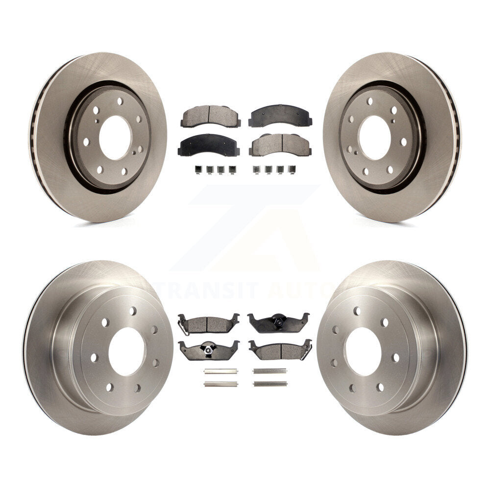 Kit de rotors de frein avant et arrière et plaquettes en céramique pour Ford F-150 10-11 avec 7 roues à ergots 