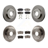 Front Rear Disc Brake Rotors And Ceramic Pads Kit For Ford Fiesta