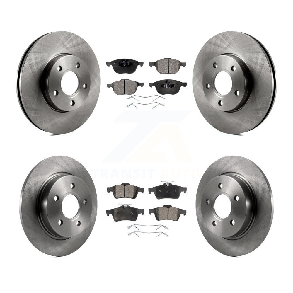 Front Rear Disc Brake Rotors And Ceramic Pads Kit For Ford Focus