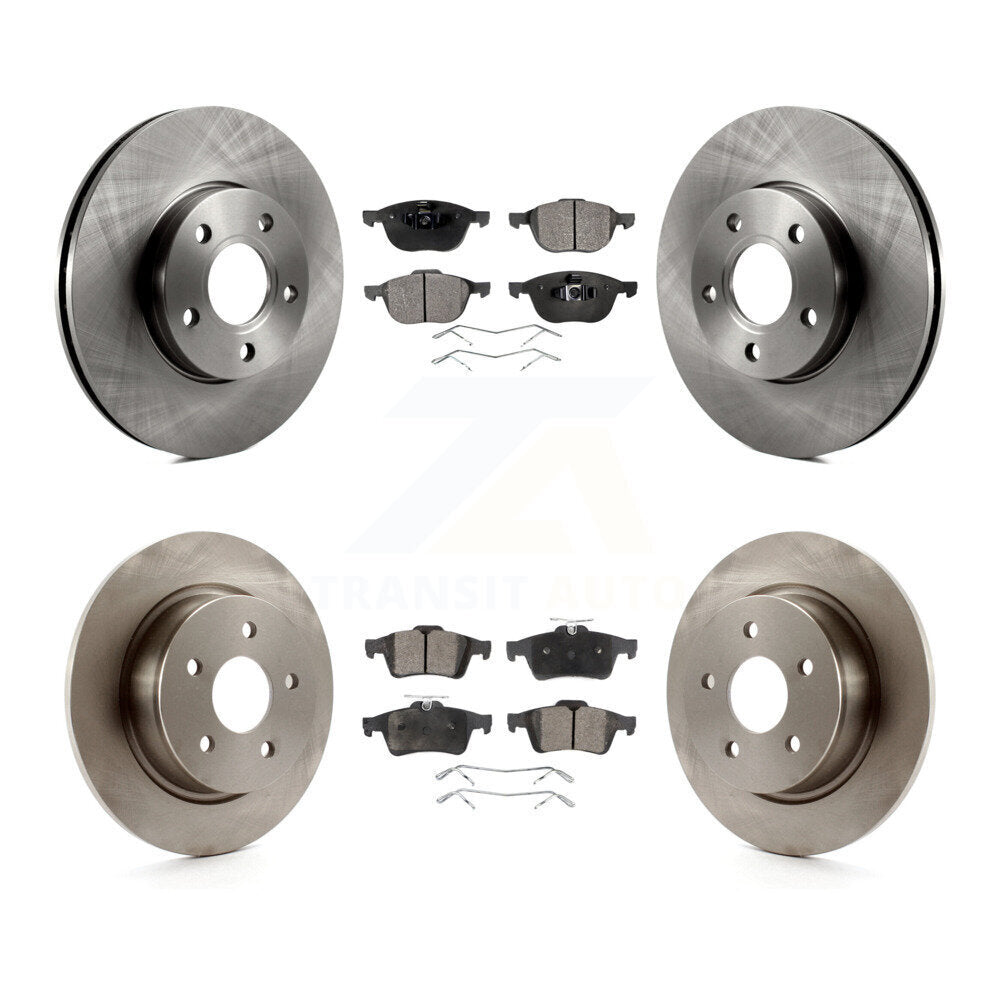 Front Rear Disc Brake Rotors And Ceramic Pads Kit For Ford C-Max