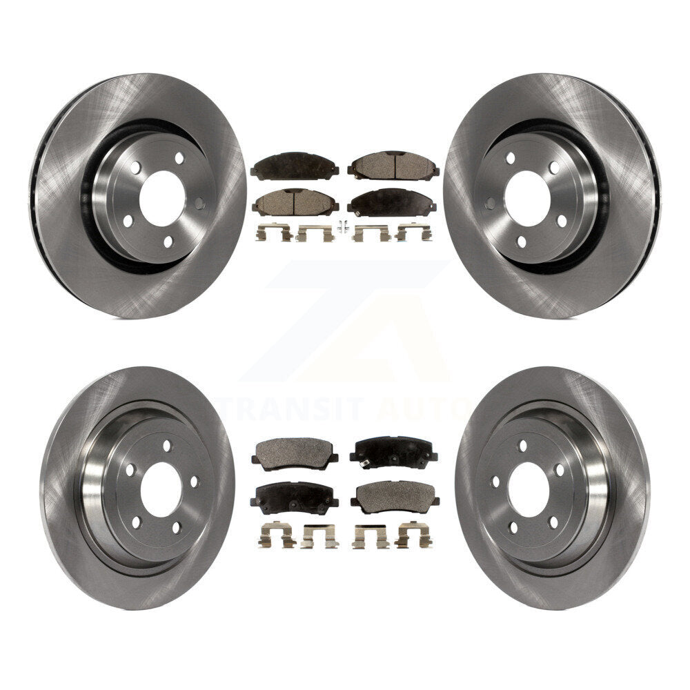 Front Rear Disc Brake Rotors And Ceramic Pads Kit For Ford Mustang