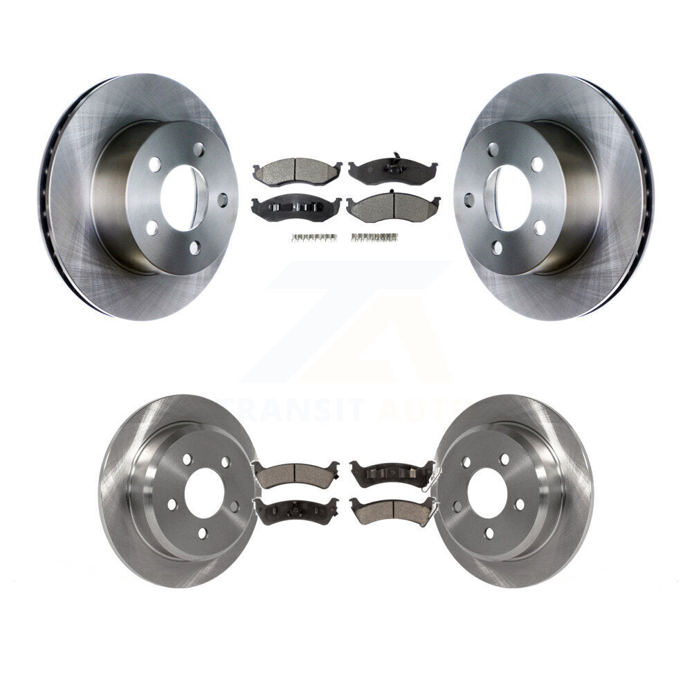 Front Rear Disc Brake Rotors And Ceramic Pads Kit For Jeep Grand Cherokee
