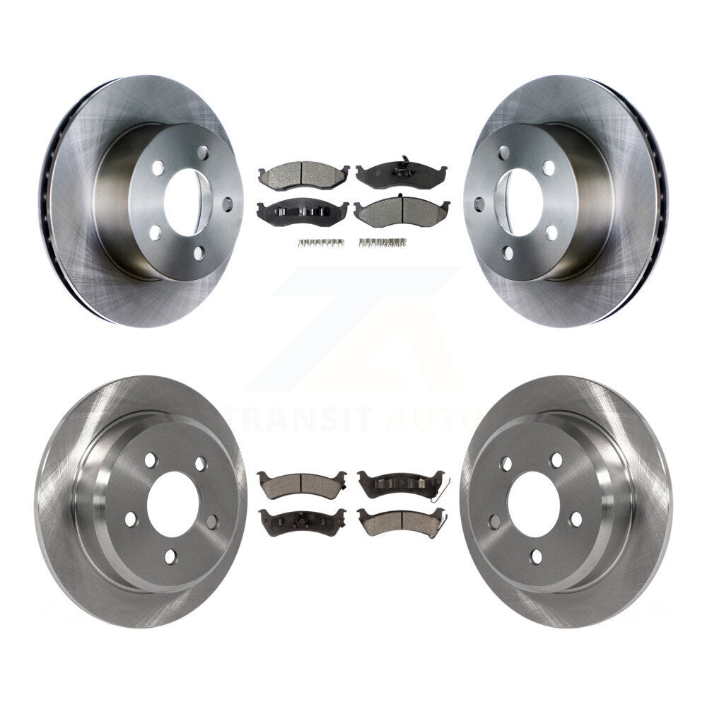 Kit de rotors de frein à disque avant et arrière et plaquettes en céramique pour Jeep Grand Cherokee 