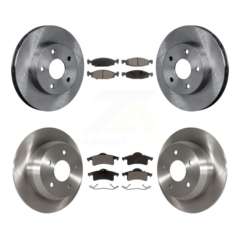 Kit de rotors de frein à disque avant et arrière et plaquettes en céramique pour Jeep Grand Cherokee 