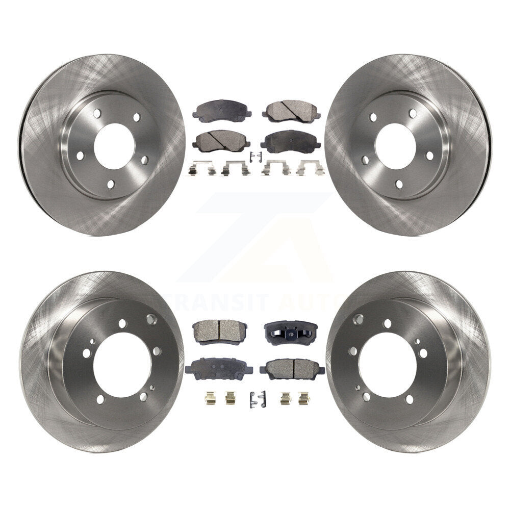 Front Rear Disc Brake Rotors And Ceramic Pads Kit For Mitsubishi Lancer
