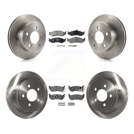 Front Rear Brake Rotor And Ceramic Pad Kit For Jeep Wrangler TJ Disc rear brakes