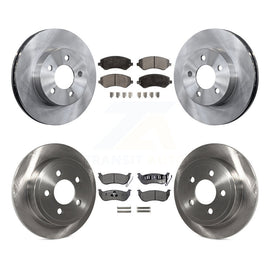 Kit de rotors de frein à disque avant et arrière et plaquettes en céramique pour Jeep Liberty 2003-2007 