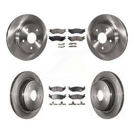 Front Rear Disc Brake Rotors And Ceramic Pads Kit For Dodge Ram 1500