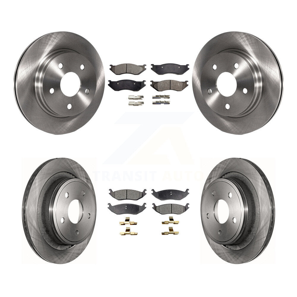 Kit de rotors de frein à disque avant et arrière et plaquettes en céramique pour Dodge Durango Ram 1500 