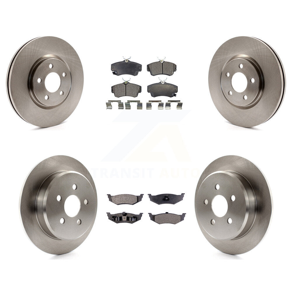 Front Rear Brake Rotor Ceramic Pad Kit For 2007 Chrysler PT Cruiser Turbocharged