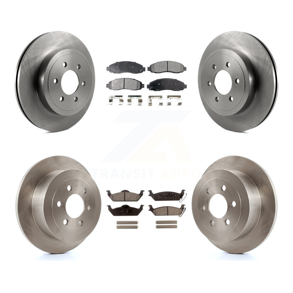 [Front+Rear] 2003-2004 Dodge Dakota Premium OE Brake Rotors & Ceramic Pads Kit For Max Braking