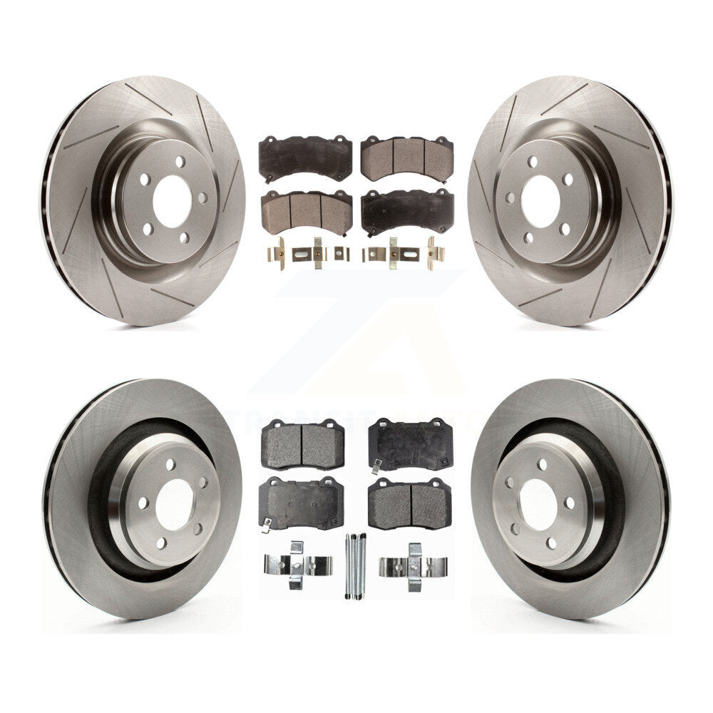 Front Rear Disc Brake Rotors And Ceramic Pads Kit For Dodge Challenger Charger