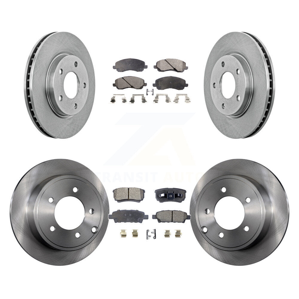 Front Rear Disc Brake Rotors And Ceramic Pads Kit For Mitsubishi Lancer