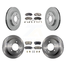 Front Rear Disc Brake Rotors And Ceramic Pads Kit For Mitsubishi Lancer