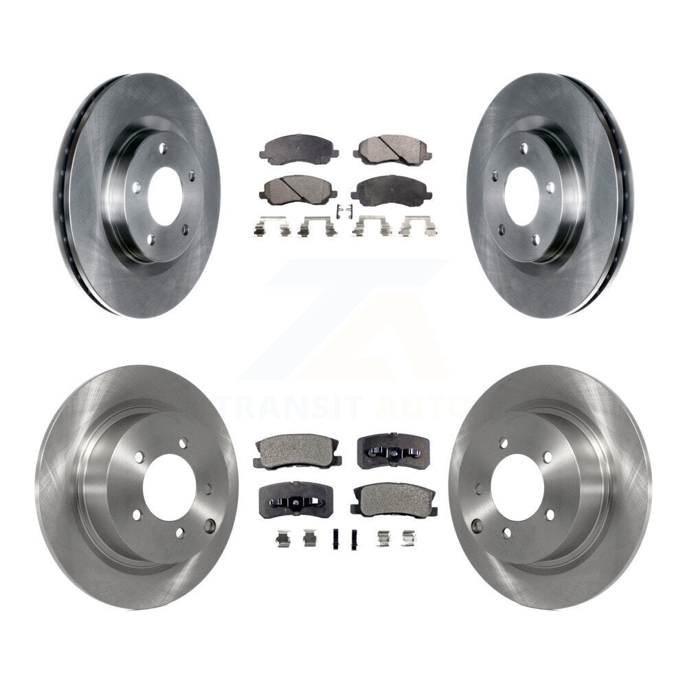 Front Rear Brake Rotor & Ceramic Pad Kit For Jeep Patriot Compass Chrysler Dodge