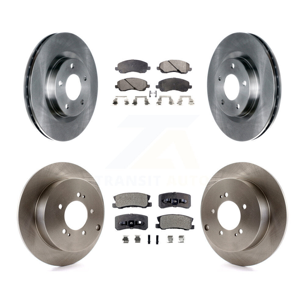 Front Rear Disc Brake Rotors And Ceramic Pads Kit For Mitsubishi Outlander