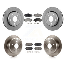 Front Rear Disc Brake Rotors And Ceramic Pads Kit For Jeep Wrangler JK