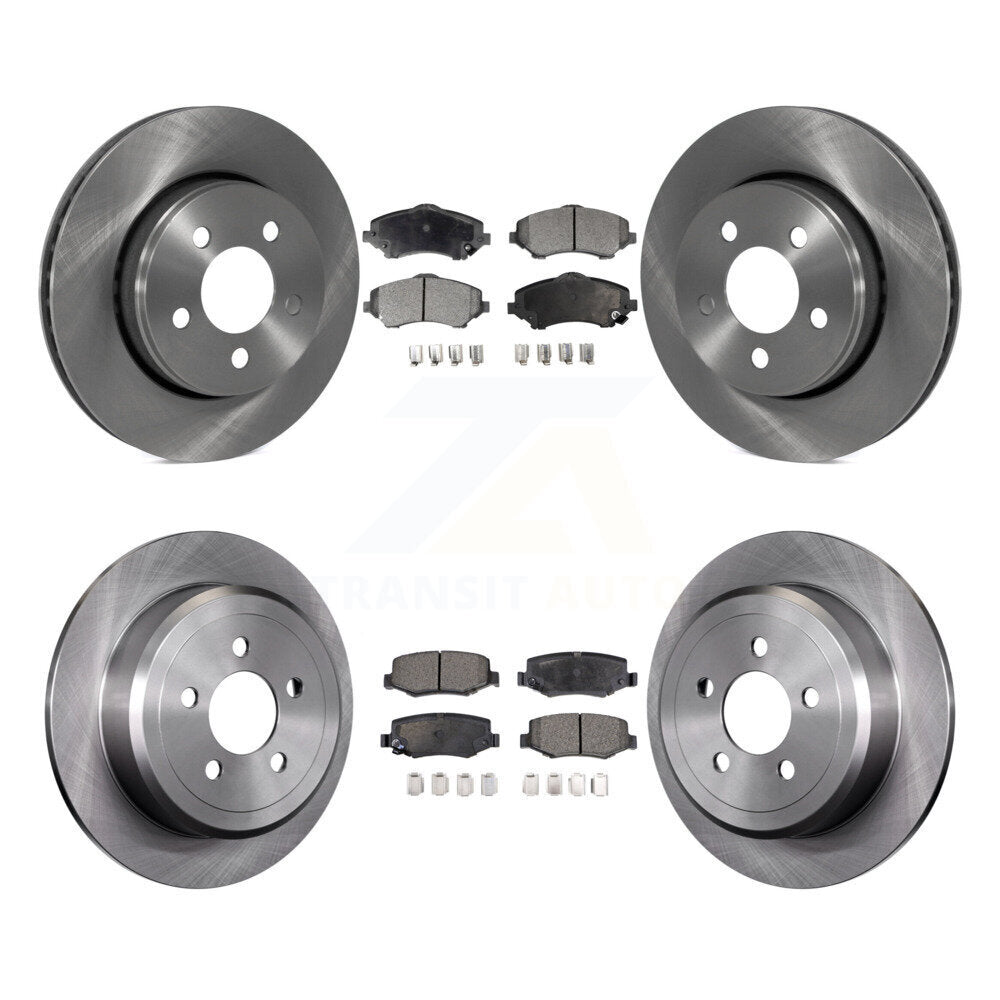 Front Rear Disc Brake Rotors And Ceramic Pads Kit For Jeep Liberty Dodge Nitro