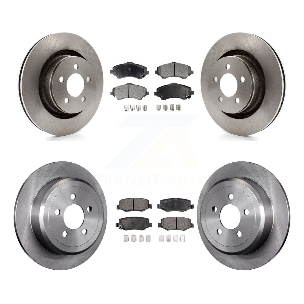 Front Rear Disc Brake Rotors And Ceramic Pads Kit For Jeep Liberty Dodge Nitro