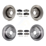 Front Rear Disc Brake Rotors And Ceramic Pads Kit For Jeep Liberty Dodge Nitro