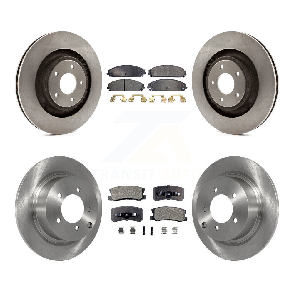 [Front+Rear] 2008-2009 Dodge Caliber SRT-4 Premium OE Brake Rotors & Ceramic Pads Kit For Max Braking