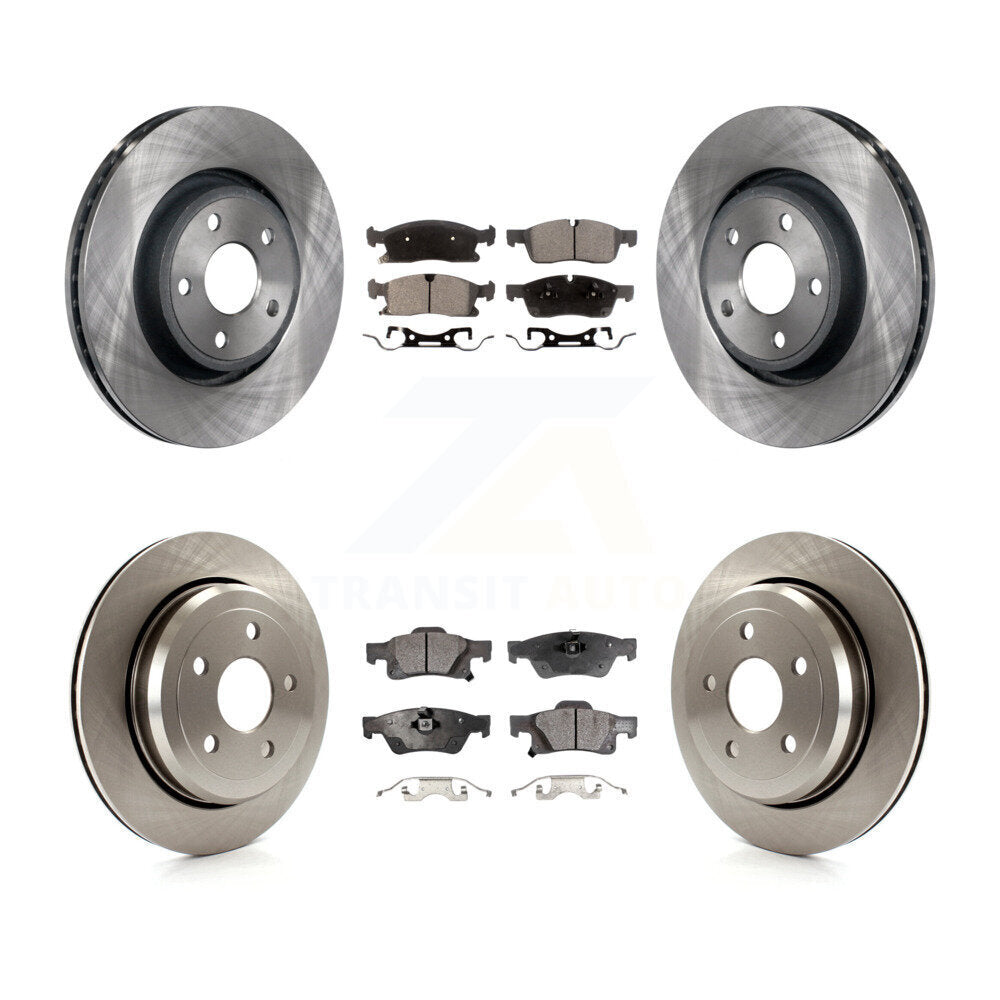 Front Rear Brake Rotors Ceramic Pad Kit For Dodge Durango Jeep Grand Cherokee WK