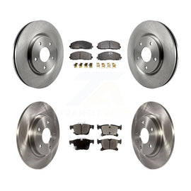 Front Rear Disc Brake Rotors Ceramic Pad Kit For Chrysler Pacifica Voyager Grand